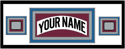 Colorado Nameplate & 2 Stanley Cup Finals Patches - Home White (1999-2001) - Premier Tier 5