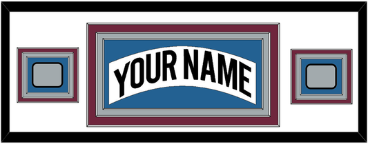 Colorado Nameplate & 2 Stanley Cup Finals Patches - Home White (1999-2001) - Premier Tier 6