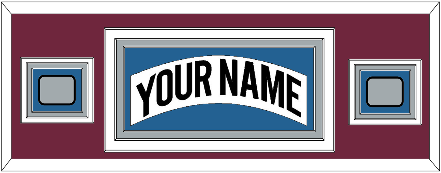 Colorado Nameplate & 2 Stanley Cup Finals Patches - Home White (1999-2001) - Premier Tier 7