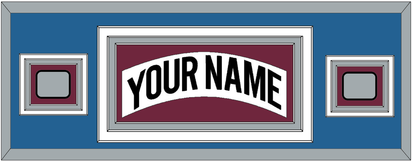 Colorado Nameplate & 2 Stanley Cup Finals Patches - Home White (1999-2001) - Premier Tier 8