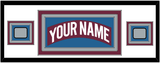 Colorado Nameplate & 2 Stanley Cup Finals Patches - Road Burgundy (1999-2001) - Triple Mat 3