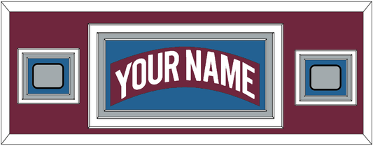 Colorado Nameplate & 2 Stanley Cup Finals Patches - Road Burgundy (1999-2001) - Premier Tier 4