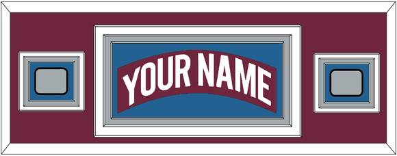 Colorado Nameplate & 2 Stanley Cup Finals Patches - Road Burgundy (1999-2001) - Triple Mat 4