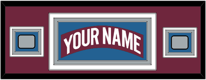 Colorado Nameplate & 2 Stanley Cup Finals Patches - Road Burgundy (1999-2001) - Premier Tier 4