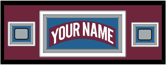 Colorado Nameplate & 2 Stanley Cup Finals Patches - Road Burgundy (1999-2001) - Premier Tier 4