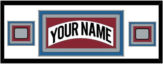 Colorado Nameplate & 2 Stanley Cup Finals Patches - Home White (1995-1996) - Premier Tier 5