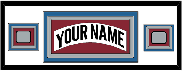 Colorado Nameplate & 2 Stanley Cup Finals Patches - Home White (1995-1996) - Triple Mat 5