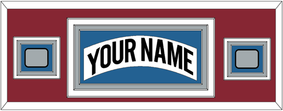 Colorado Nameplate & 2 Stanley Cup Finals Patches - Home White (1995-1996) - Triple Mat 7