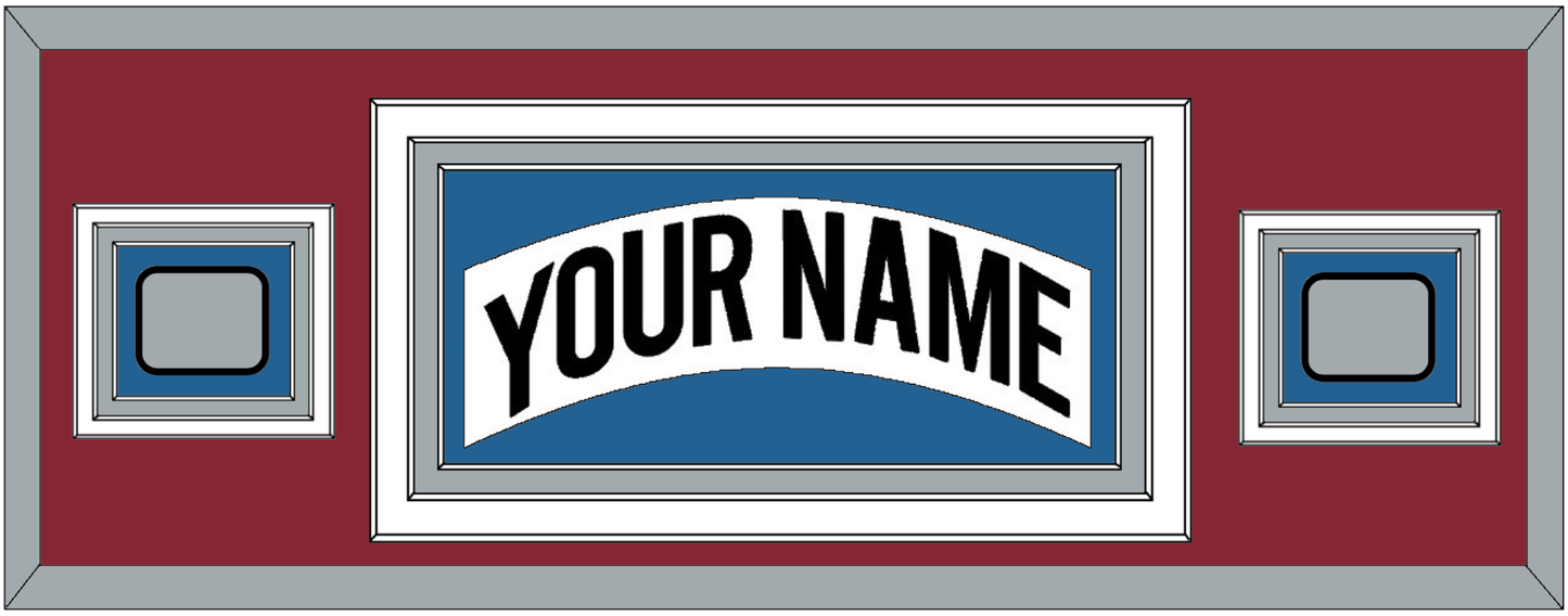 Colorado Nameplate & 2 Stanley Cup Finals Patches - Home White (1995-1996) - Premier Tier 7