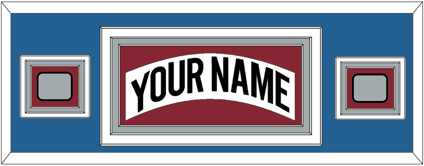 Colorado Nameplate & 2 Stanley Cup Finals Patches - Home White (1995-1996) - Premier Tier 8