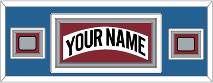 Colorado Nameplate & 2 Stanley Cup Finals Patches - Home White (1995-1996) - Premier Tier 8