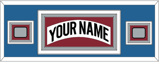 Colorado Nameplate & 2 Stanley Cup Finals Patches - Home White (1995-1996) - Premier Tier 8