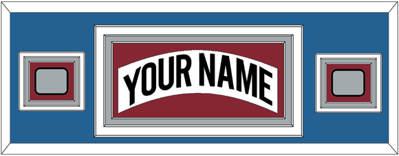 Colorado Nameplate & 2 Stanley Cup Finals Patches - Home White (1995-1996) - Triple Mat 8