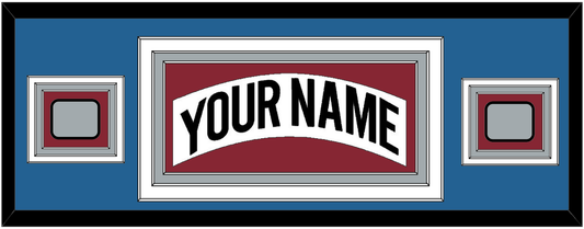 Colorado Nameplate & 2 Stanley Cup Finals Patches - Home White (1995-1996) - Premier Tier 8