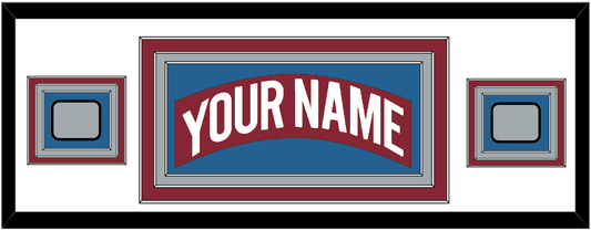 Colorado Nameplate & 2 Stanley Cup Finals Patches - Road Burgundy (1995-1996) - Premier Tier 3
