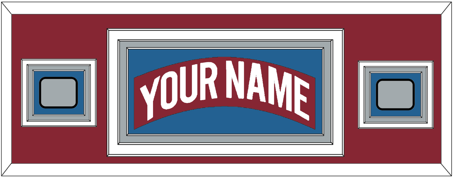 Colorado Nameplate & 2 Stanley Cup Finals Patches - Road Burgundy (1995-1996) - Premier Tier 4