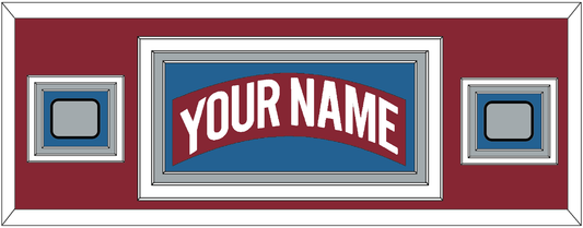 Colorado Nameplate & 2 Stanley Cup Finals Patches - Road Burgundy (1995-1996) - Premier Tier 4