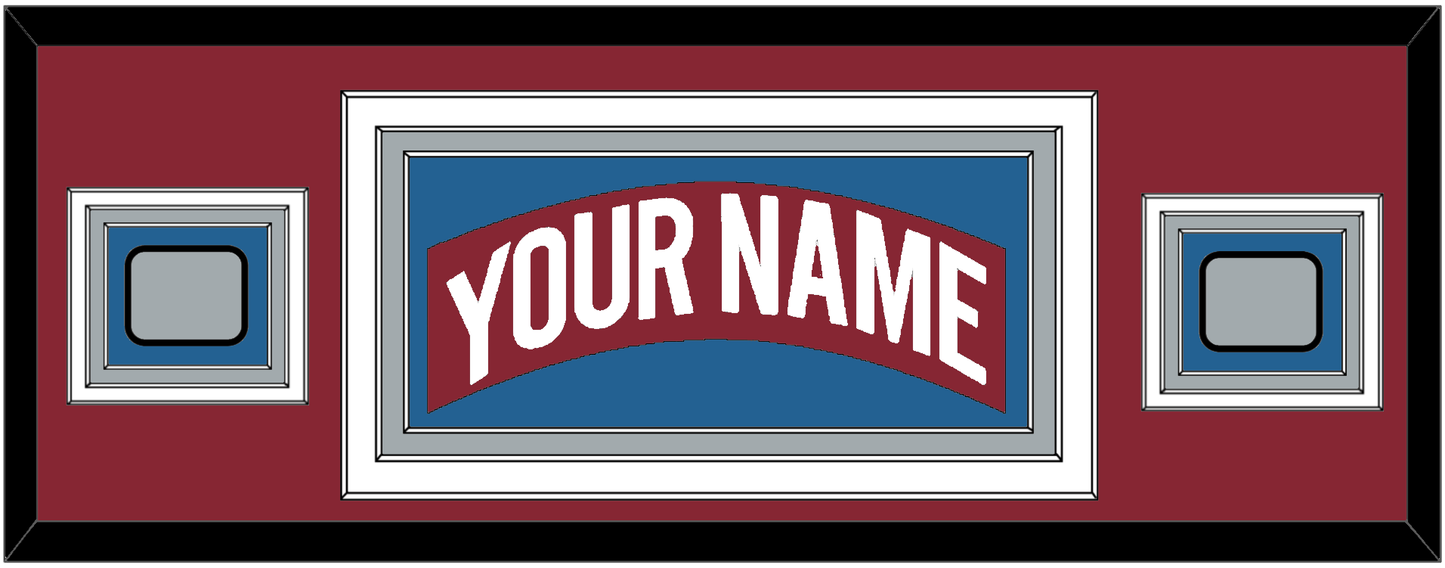 Colorado Nameplate & 2 Stanley Cup Finals Patches - Road Burgundy (1995-1996) - Premier Tier 4