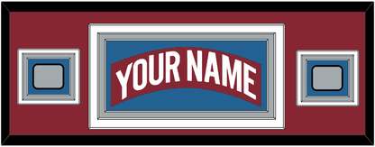 Colorado Nameplate & 2 Stanley Cup Finals Patches - Road Burgundy (1995-1996) - Premier Tier 4