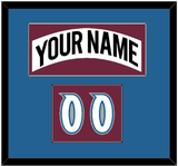 Colorado Nameplate & Number (Shoulder) - Home White (1999-2001) - Single Mat 2
