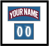Colorado Nameplate & Number (Shoulder) - Road Burgundy (1999-2001) - Single Mat 1