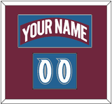 Colorado Nameplate & Number (Shoulder) - Road Burgundy (1999-2001) - Single Mat 2