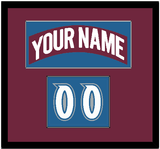 Colorado Nameplate & Number (Shoulder) - Road Burgundy (1999-2001) - Single Mat 2