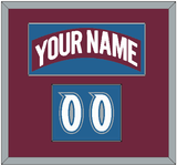Colorado Nameplate & Number (Shoulder) - Road Burgundy (1999-2001) - Single Mat 2