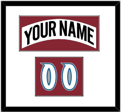 Colorado Nameplate & Number (Shoulder) - Home White (1995-1996) - Single Mat 1