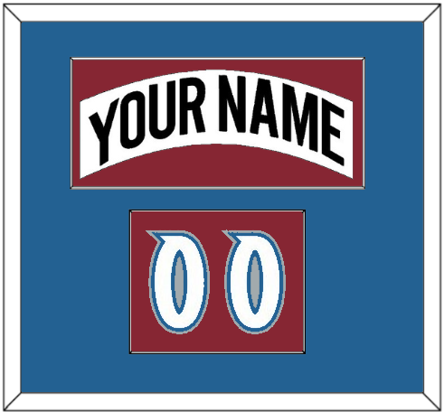 Colorado Nameplate & Number (Shoulder) - Home White (1995-1996) - Single Mat 2