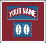 Colorado Nameplate & Number (Shoulder) - Road Burgundy (1995-1996) - Single Mat 2