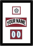 Colorado Nameplate, Number (Shoulder) & Stanley Cup Finals Patch - Home White (1995-1996) - Double Mat 1