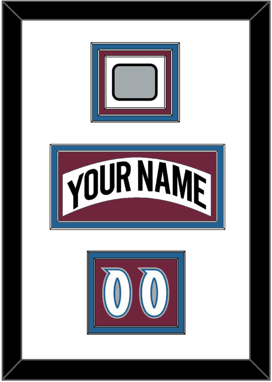 Colorado Nameplate, Number (Shoulder) & Stanley Cup Finals Patch - Home White (1999-2001) - Premier Tier 1