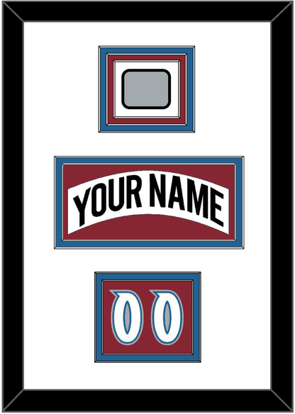 Colorado Nameplate, Number (Shoulder) & Stanley Cup Finals Patch - Home White (1995-1996) - Premier Tier 1