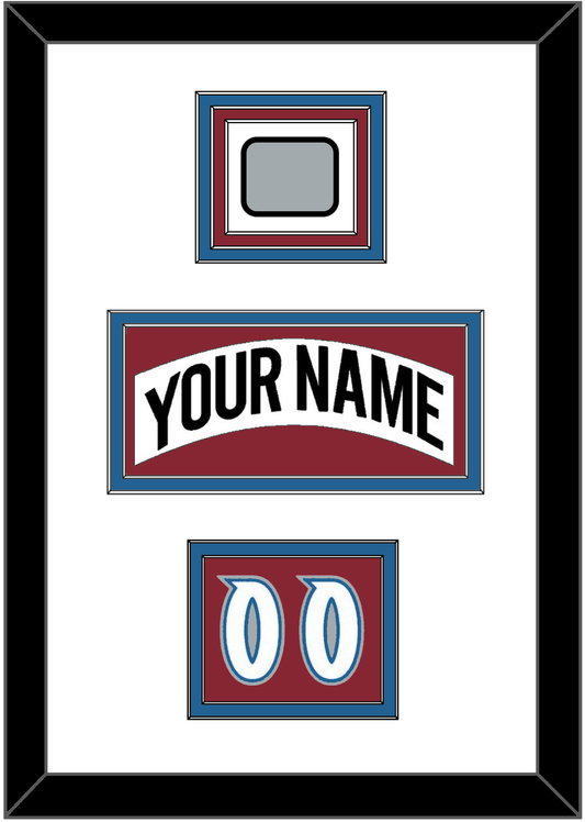 Colorado Nameplate, Number (Shoulder) & Stanley Cup Finals Patch - Home White (1995-1996) - Premier Tier 1