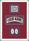 Colorado Nameplate, Number (Shoulder) & Stanley Cup Finals Patch - Home White (1995-1996) - Triple Mat 2