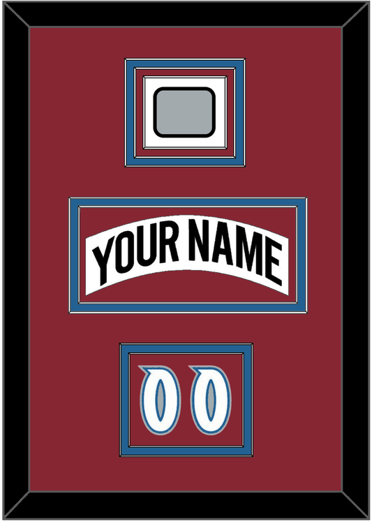 Colorado Nameplate, Number (Shoulder) & Stanley Cup Finals Patch - Home White (1995-1996) - Premier Tier 2