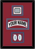 Colorado Nameplate, Number (Shoulder) & Stanley Cup Finals Patch - Home White (1995-1996) - Triple Mat 2