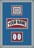 Colorado Nameplate, Number (Shoulder) & Stanley Cup Finals Patch - Home White (1995-1996) - Triple Mat 3