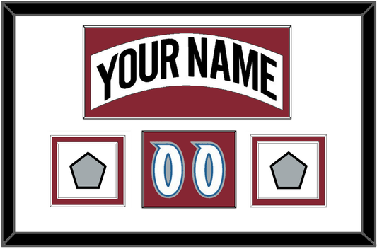 Colorado Nameplate, Number (Shoulder) & 2 Stanley Cup Finals Patches - Home White (1995-1996) - Signature Tier 1