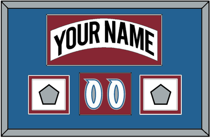 Colorado Nameplate, Number (Shoulder) & 2 Stanley Cup Finals Patches - Home White (1995-1996) - Signature Tier 2