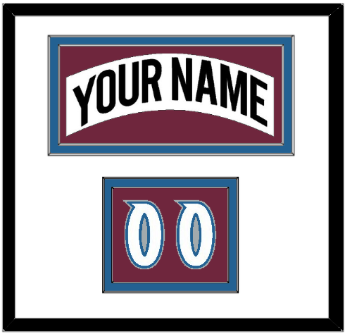 Colorado Nameplate & Number (Shoulder) - Home White (1999-2001) - Signature Tier 1