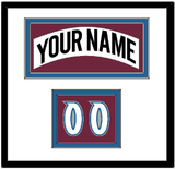 Colorado Nameplate & Number (Shoulder) - Home White (1999-2001) - Double Mat 1