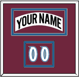 Colorado Nameplate & Number (Shoulder) - Home White (1999-2001) - Double Mat 2