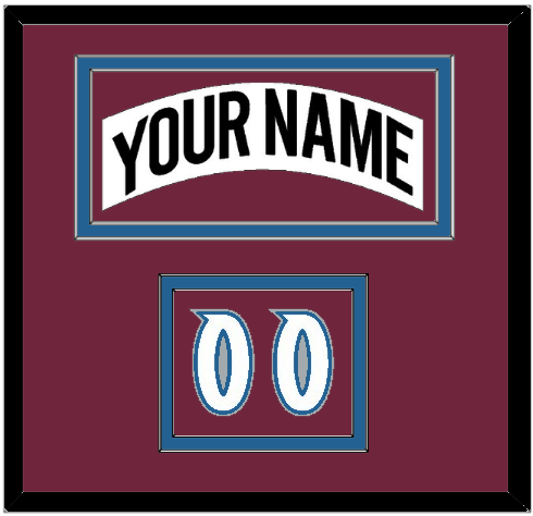 Colorado Nameplate & Number (Shoulder) - Home White (1999-2001) - Signature Tier 2