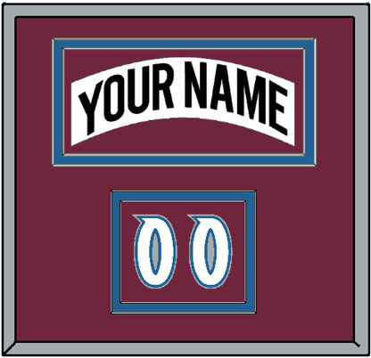 Colorado Nameplate & Number (Shoulder) - Home White (1999-2001) - Signature Tier 2