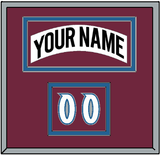 Colorado Nameplate & Number (Shoulder) - Home White (1999-2001) - Double Mat 2