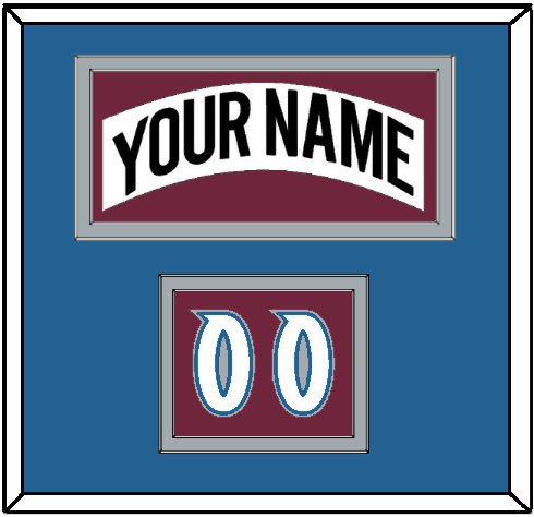 Colorado Nameplate & Number (Shoulder) - Home White (1999-2001) - Signature Tier 3