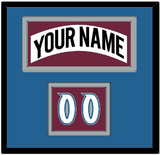 Colorado Nameplate & Number (Shoulder) - Home White (1999-2001) - Double Mat 3