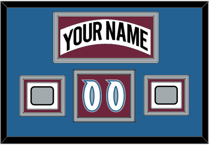 Colorado Nameplate, Number (Shoulder) & 2 Stanley Cup Finals Patches - Home White (1999-2001) - Premier Tier 3